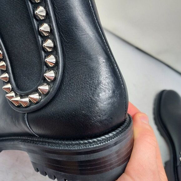 Christian Louboutin Black Spike Stud Capahutta Chelsea Boot - Picture 10 of 11